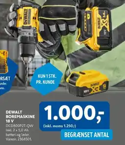 Davidsen Dewalt boremaskine 18v tilbud