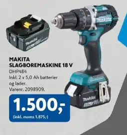 Davidsen Makita slagboremaskine 18 v tilbud