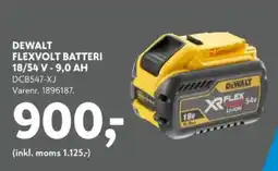 Davidsen Dewalt flexvolt batteri 18/54 v - 9,0 ah tilbud