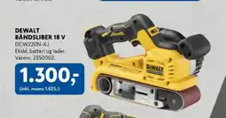 Davidsen Dewalt båndsliber 18 v tilbud
