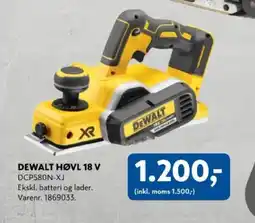 Davidsen Dewalt høvl 18 v tilbud