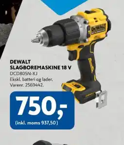 Davidsen Dewalt slagboremaskine 18 v tilbud