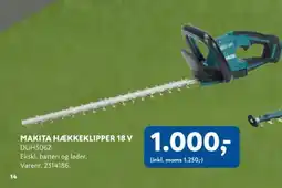 Davidsen Makita hækkeklipper 18 v tilbud