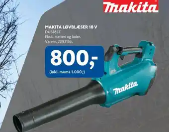 Davidsen Makita løvblæser 18 v tilbud