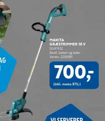Davidsen Makita græstrimmer 18 v tilbud