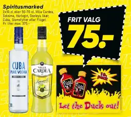 Bilka Frit valg 75.- (udvalgte spiritusvarianter) tilbud