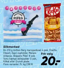 Bilka Slikmarked / chokolade tilbud