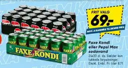 Bilka Faxe Kondi / Pepsi Max (dåser) tilbud