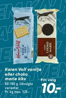 Bilka Karen Volf - vanilje eller choko marie kiks tilbud