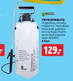 jem & fix Tryksprøjte 8 liter tilbud