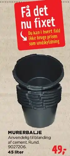 jem & fix Murerbalje 45 L tilbud