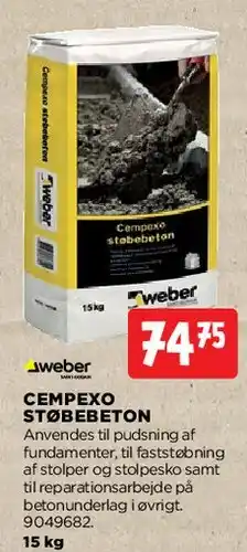 jem & fix Cempexo støbebeton tilbud