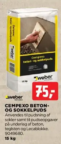 jem & fix Cempexo beton- og sokkelpuds tilbud