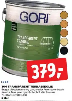 jem & fix GORI 304 TRANSPARENT TRÆOLIE tilbud