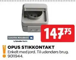 jem & fix Opus stikkontakt (enkelt) tilbud