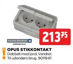 jem & fix Opus stikkontakt (dobbelt) tilbud