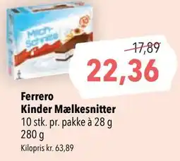 Citti Ferrero Kinder Mælkesnitter tilbud