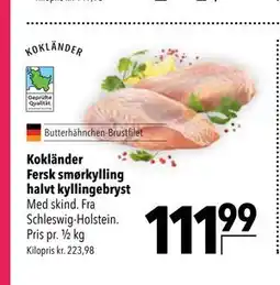 Citti Kokländer Fersk smørkylling halvt kyllingebryst tilbud