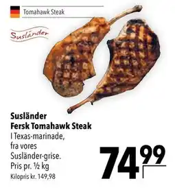 Citti Susländer Fersk Tomahawk Steak tilbud