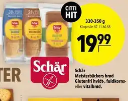 Citti Schär Meisterbäckers brød tilbud