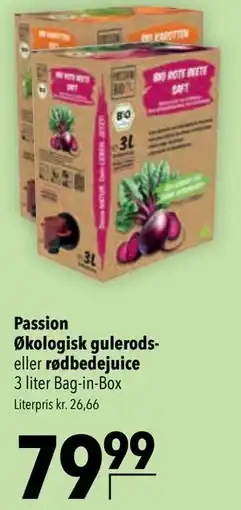 Citti Passion Økologisk gulerods- eller rødbedejuice tilbud