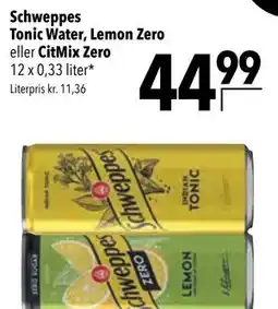Citti Schweppes Tonic Water, Lemon Zero eller CitMix Zero tilbud