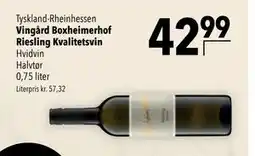 Citti Vingård Boxheimerhof Riesling Kvalitetsvin tilbud