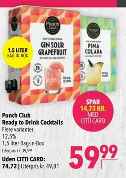 Citti Punch Club Ready to Drink Cocktails tilbud