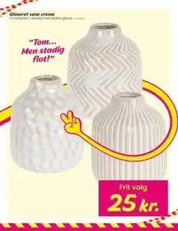 Hi five Glaseret vase creme tilbud
