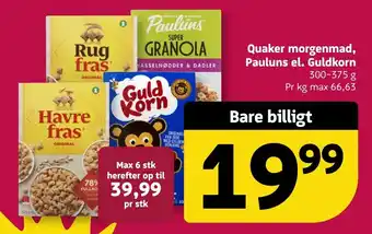 Quaker morgenmad, Pauluns el. Guldkorn