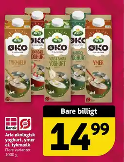 Løvbjerg Arla økologisk yoghurt, ymer el. tykmælk tilbud