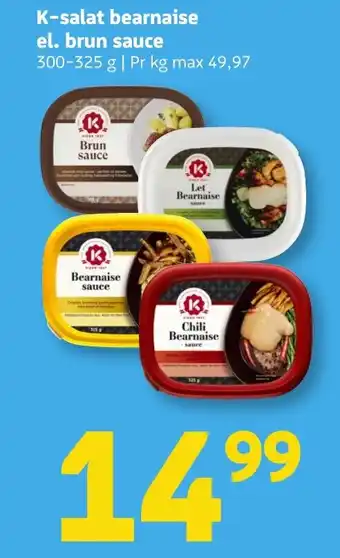 Løvbjerg K-salat bearnaise el. brun sauce tilbud