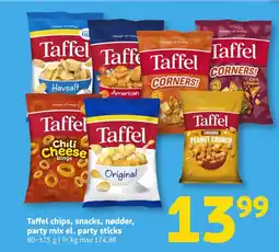 Løvbjerg Taffel chips, snacks, nødder, party mix el. party sticks tilbud