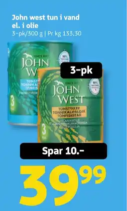 Løvbjerg John west tun i vand el. i olie tilbud