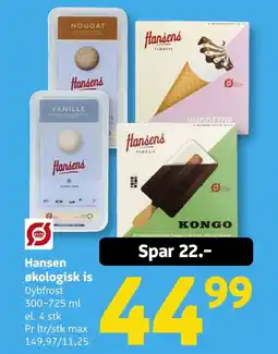 Løvbjerg Hansen økologisk is tilbud
