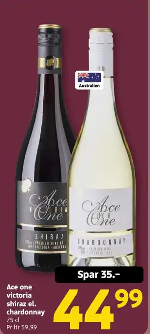 Løvbjerg Ace one victoria shiraz el. chardonnay tilbud