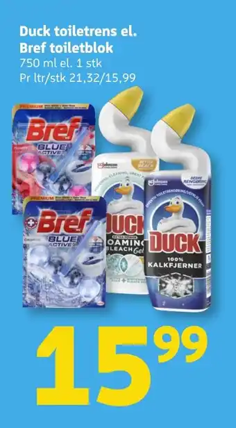 Løvbjerg Duck toiletrens el. Bref toiletblok tilbud