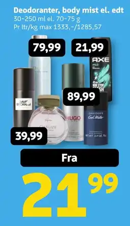 Løvbjerg Deodoranter, body mist el. edt tilbud
