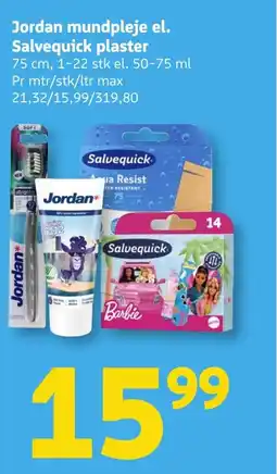 Løvbjerg Jordan mundpleje el. Salvequick plaster tilbud