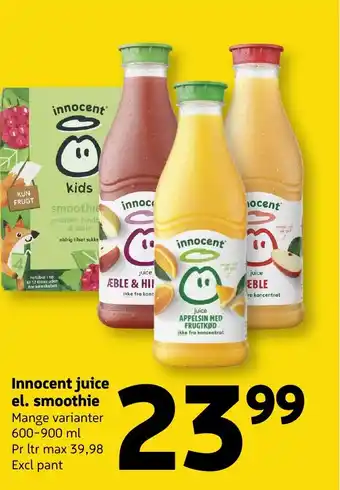 Løvbjerg Innocent juice el. smoothie tilbud
