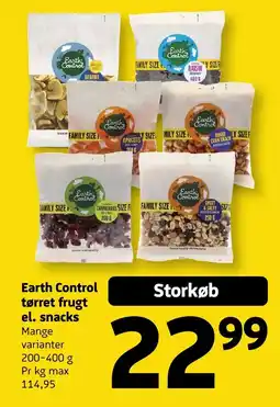 Løvbjerg Earth Control tørret frugt el. snacks tilbud