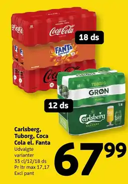 Løvbjerg Carlsberg, Tuborg, Coca Cola el. Fanta tilbud