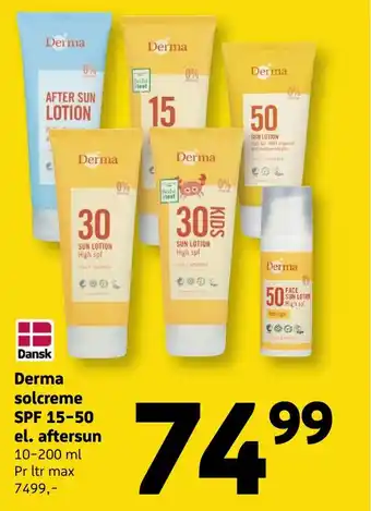 Løvbjerg Derma solcreme SPF 15-50 el. aftersun tilbud