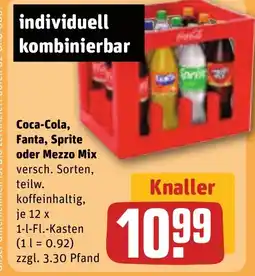 REWE DE Coca-Cola, Fanta, Sprite oder Mezzo Mix tilbud
