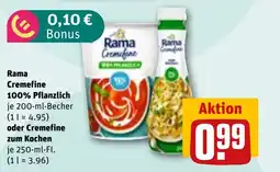 REWE DE Rama Cremefine 100% Pflanzlich oder Cremefine zum Kochen tilbud