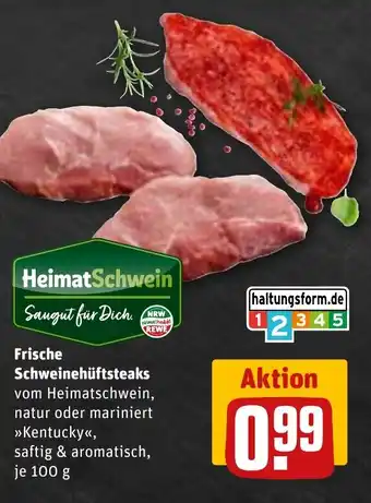 REWE DE Frische Schweinehüftsteaks tilbud