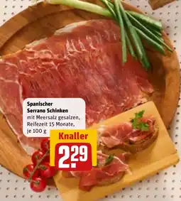 REWE DE Spanischer Serrano Schinken tilbud