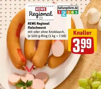 REWE DE REWE Regional Fleischwurst tilbud