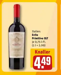 REWE DE EVITA Primitivo IGT tilbud