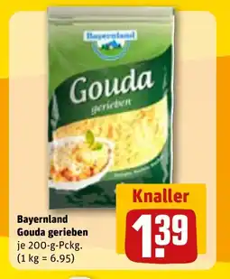 REWE DE BAYERNLAND Gouda gerieben tilbud